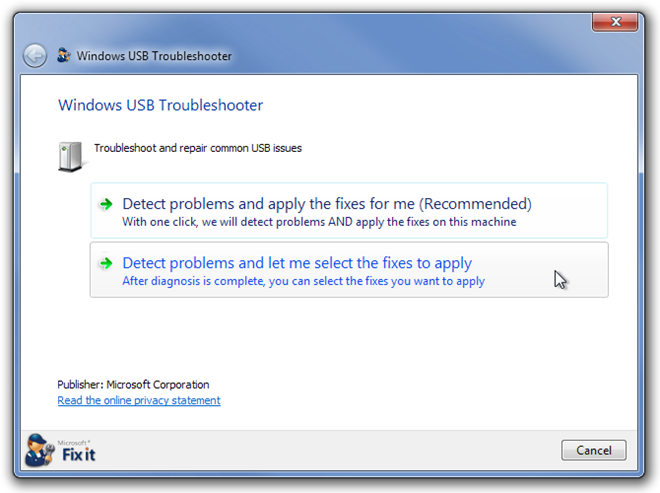 How to Solve USB Issues with Microsoft Fix It - techinfoBiT