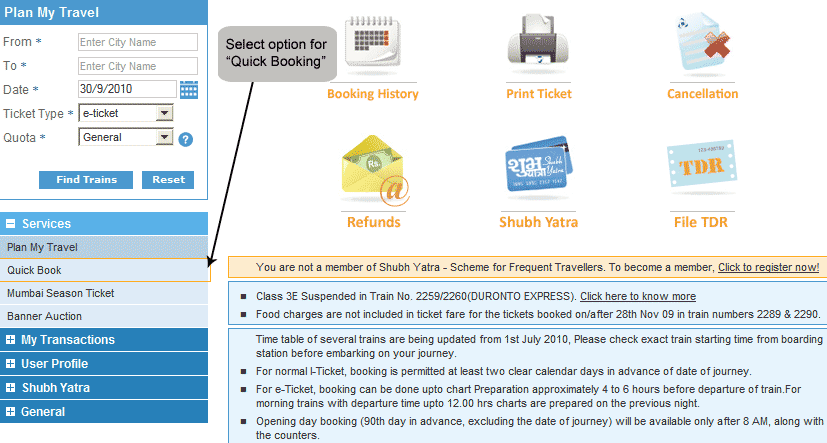 What is Quick Book in IRCTC and How it Works - techinfoBiT