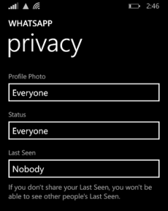 Hide WhatsApp Last Seen Status In Windows Phone | WhatsApp On Windows Phone - techinfoBiT
