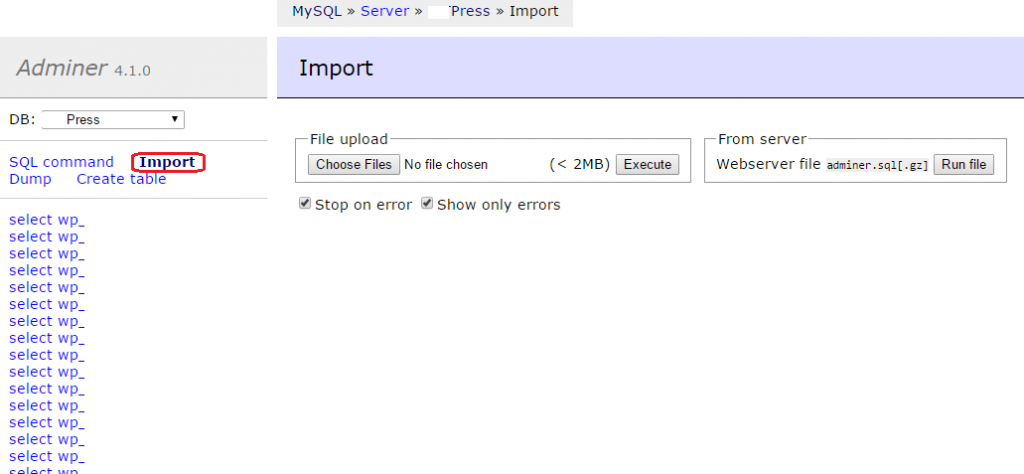 Import Database Without phpMyAdmin | Run SQL Queries Without phpMyAdmin - techinfoBiT