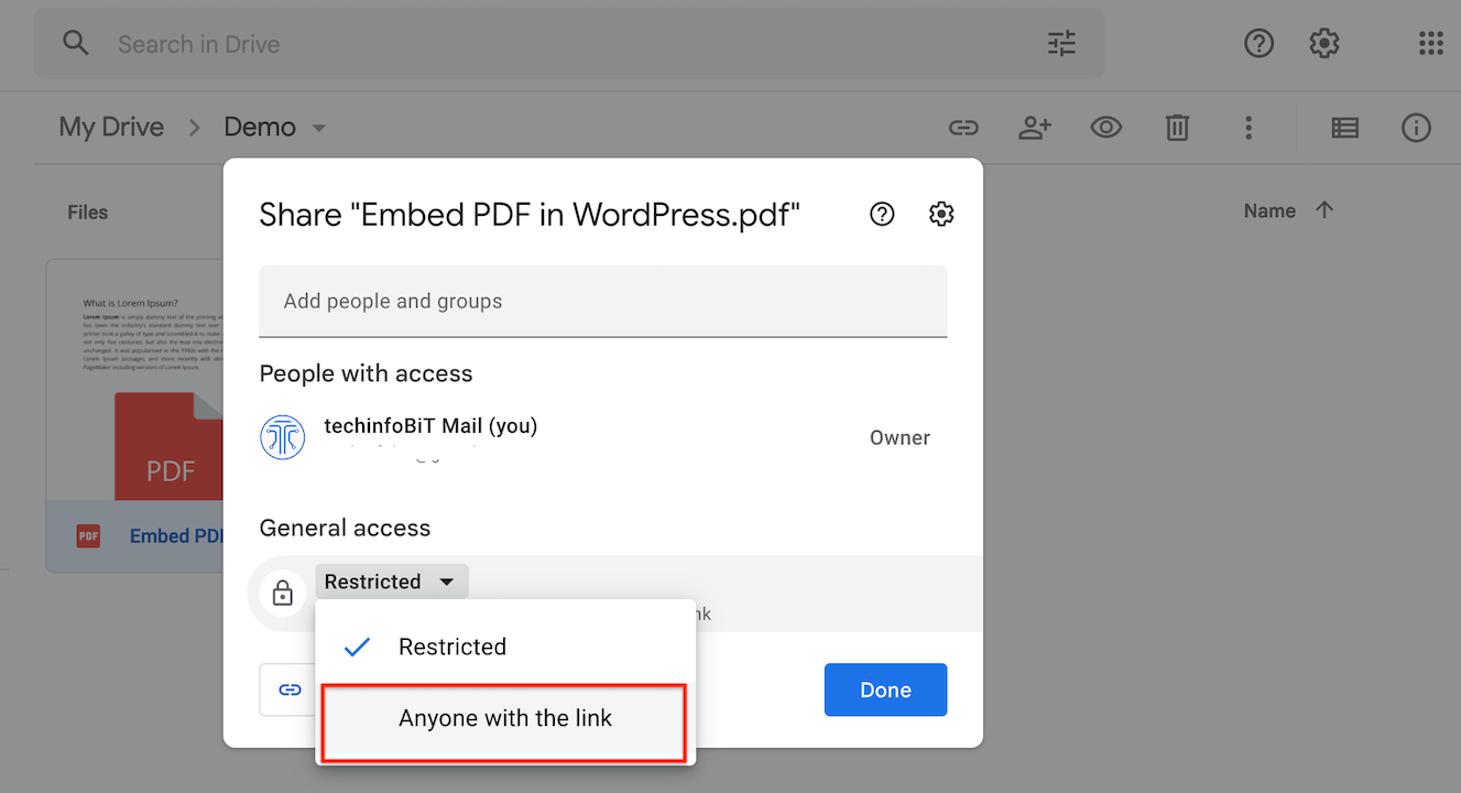 How to Embed PDF in WordPress | Embed PDF from Google Drive-Tech Blog India-Reviews-Tips-How-to Blog-Startup-techinfoBiT
